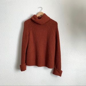 BP Burnt Orange Knit Turtleneck Sweater
